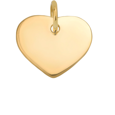 Gullbelagt hjerte 2cm